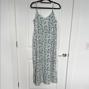 Market & Spruce Black and Gray Spaghetti Strap Maxi Sundress